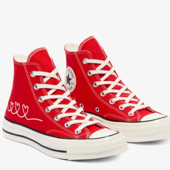 Converse Chuck 70 High Valentine's Day - University Red M 7.5 / W 9.5 - Picture 1 of 11